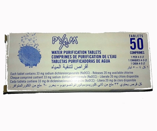 Pastillas Potabilizadoras Agua Supervivencia X50 Loc Palermo