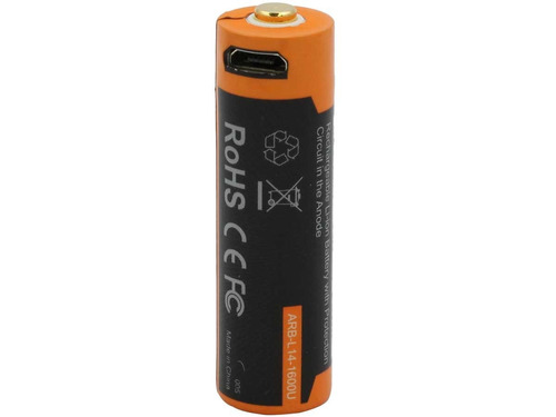 Bateria Pila Recargable Aa Usb Fenix Arb-l14 1600mah 1.5v 7