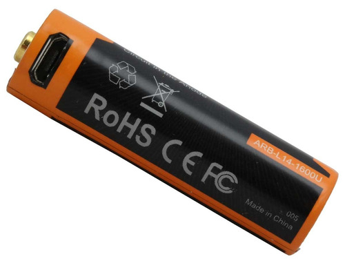 Bateria Pila Recargable Aa Usb Fenix Arb-l14 1600mah 1.5v 1