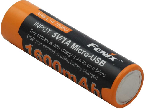 Bateria Pila Recargable Aa Usb Fenix Arb-l14 1600mah 1.5v 5
